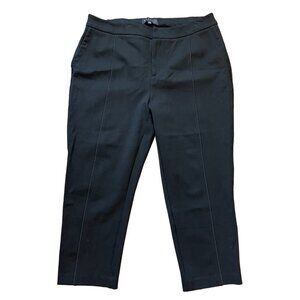 Eloquii Dress Pants Women's Plus Size 18 SHORT Black Piping Detail Professional